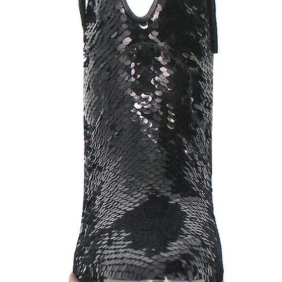 Dingo Bling Thing Sequin Western Boot- Black - Picture 4 of 13